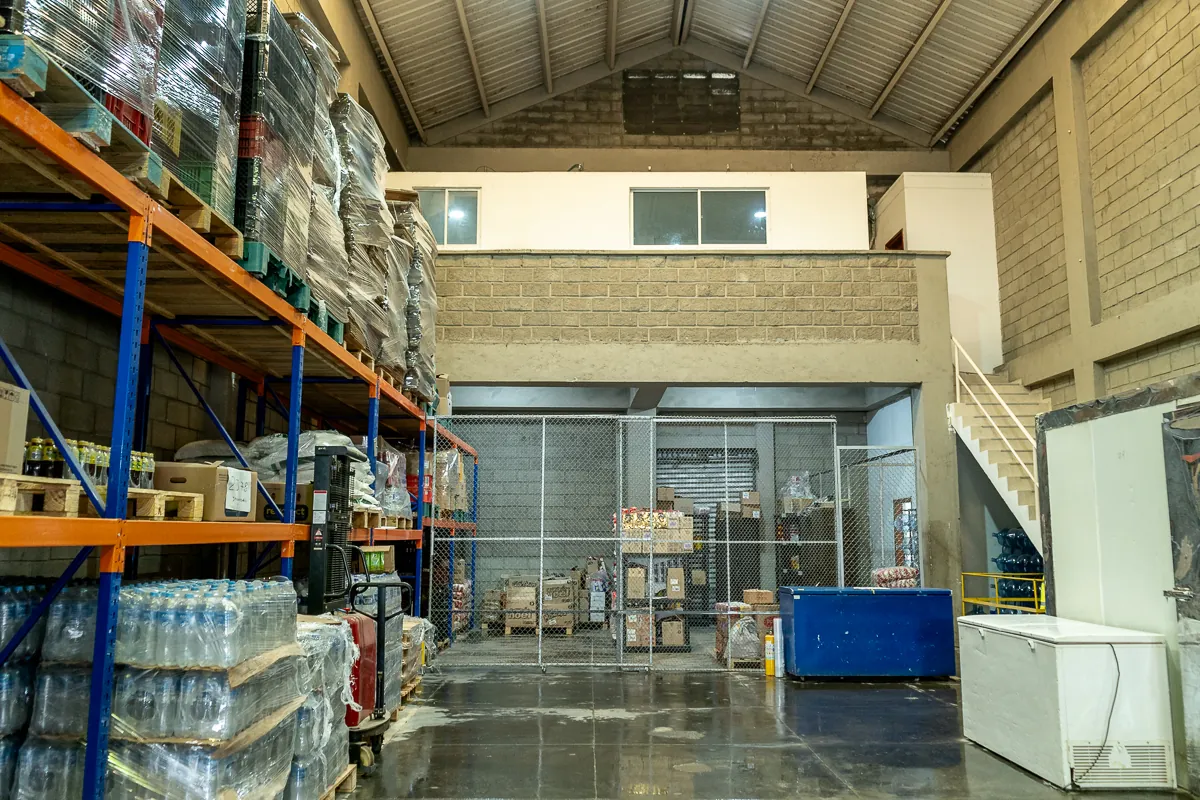 Inside our Cartagena warehouse: racks, bonded cage and freezers